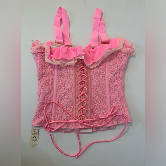We are HAH x Revolve NWT Seams Like A Princess Corset in Rose Quartz - Picture 13 of 14